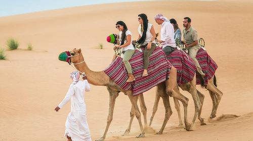 Private Morning Red Dune Safari with Camel Ride & Sandboarding 3