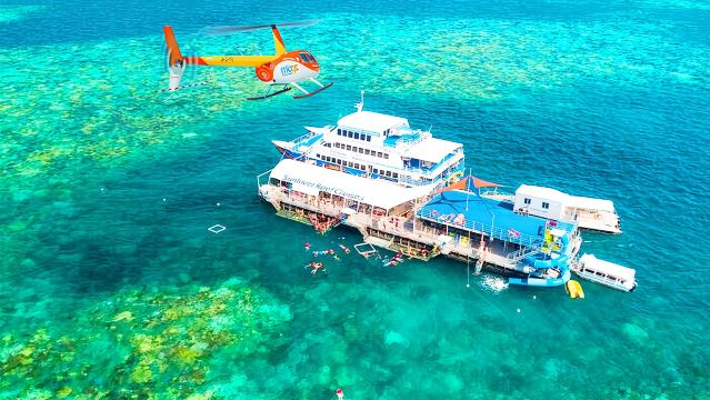 接急單#凱恩斯太陽戀人號大堡礁遊輪一日遊深度4小時可選直升機