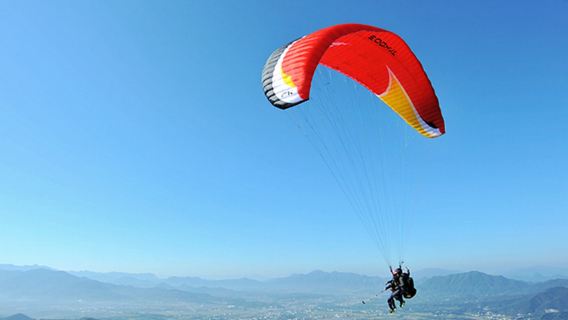 池州九華山國際滑翔傘飛行基地+九華山風景區滑翔傘飛行體驗【專業教練帶飛+贈送GoPro影片拍攝】