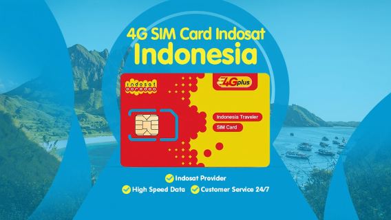 Indonésie|Carte SIM 4G Indosat|Prise en charge à l'aéroport de Jakarta|14/30 jours