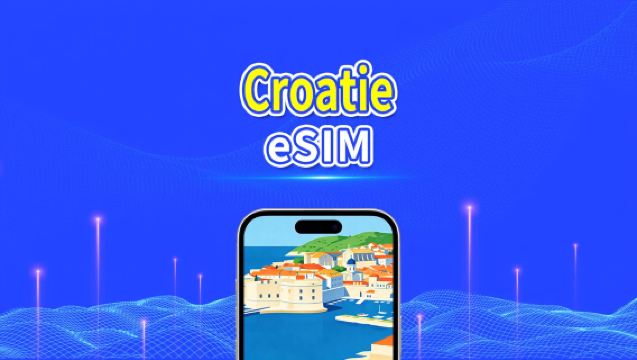 eSIM Croatie | 5G/4G | Données haut débit | 24 heures | 1 à 30 jours | Code QR