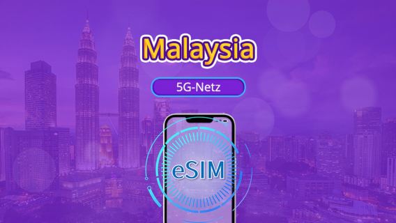 Malaysia | 5G eSIM | Tagespass/Gesamtpaket | 24-Stunden Abrechnung | 1–30 Tage | QR-Code