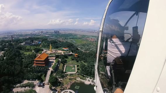 廣州番禺直升機觀光飛行 俯瞰廣州塔/蓮花山/黃埔大橋【可選影片拍攝/飛行員制服租賃服務】