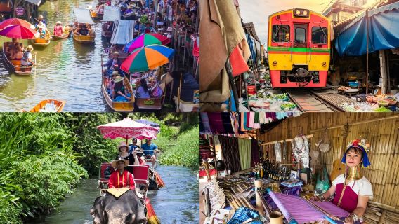 タイ・バンコク｜ダムヌンサドゥアック水上マーケットとメークロン線路市場 半日観光｜午前出発・日本語ガイドなし