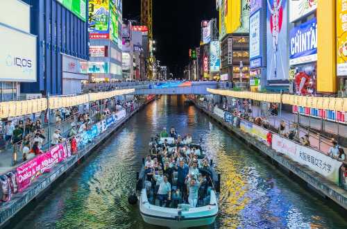 大阪 道頓堀なにわクルーズ|グリコ看板経由 心斎橋繁華街