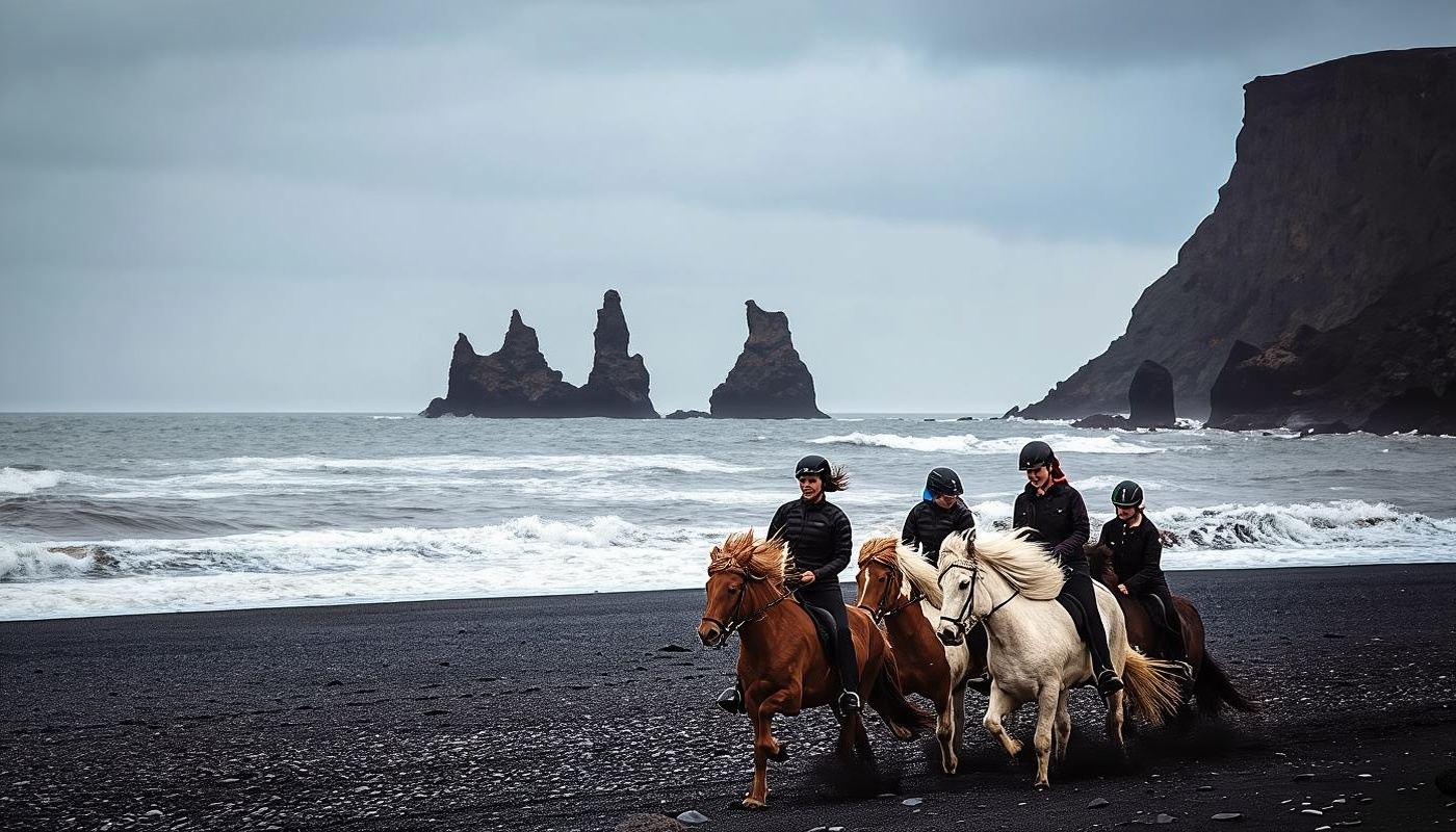 Iceland Horse Riding Experience (Mystical Icelandic Horses + Optional Reynisfjara Beach Ride or Reykjavik City Transfer + Combine with ATV or Lava Cave Exploration for More Adventure)