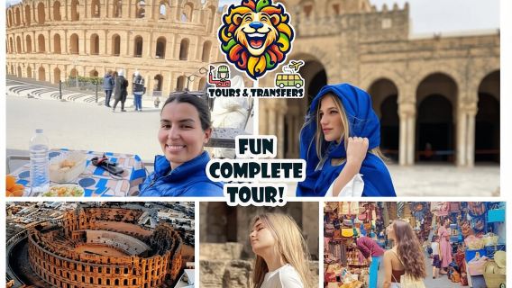 Unterhaltsame VIP-Tour: El Jem, Kairouan, Monastir/Sousse (ABHOLUNG IN DER ALLEN Stadt)