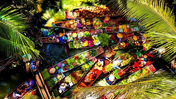 原創◆曼谷國家博物館+丹嫩沙多水上集市+美功鐵道市場一日遊