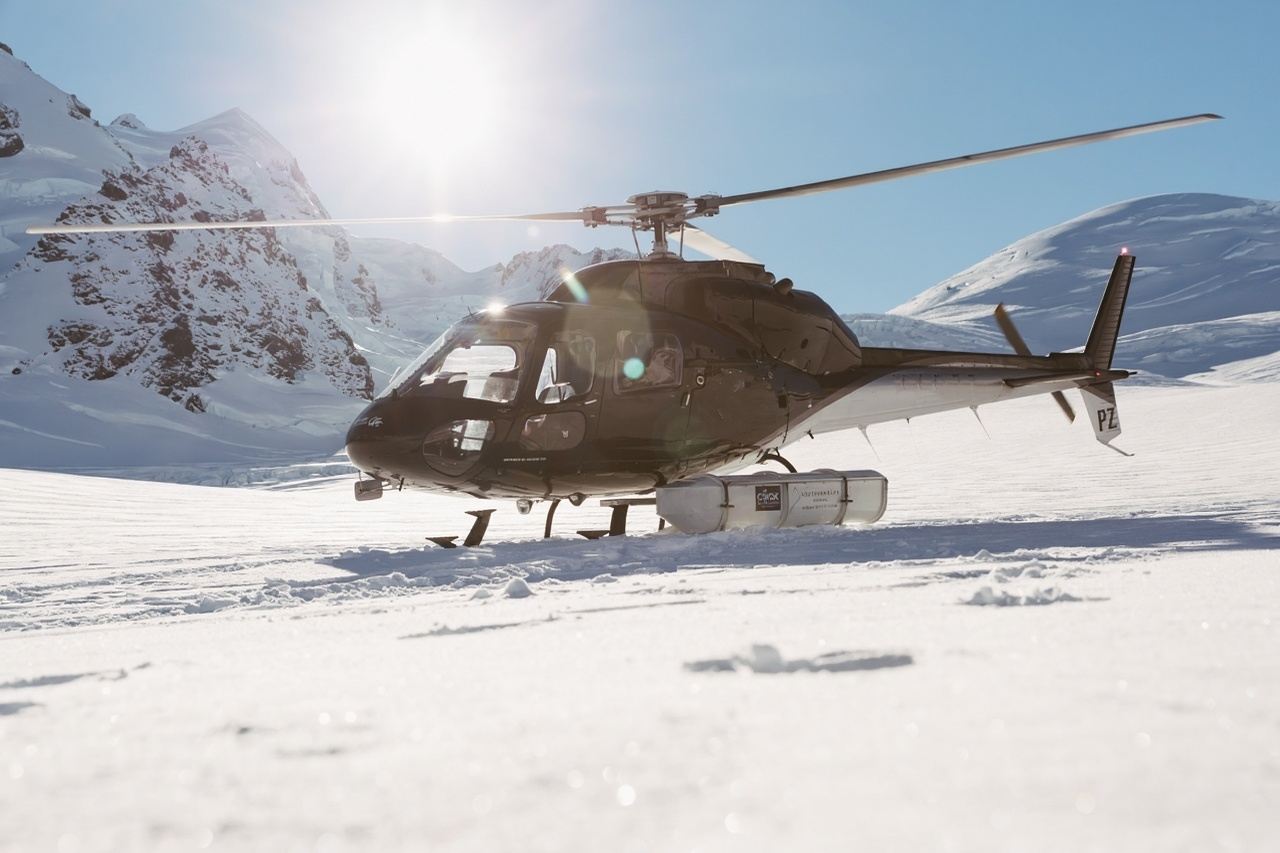 Penerbangan Helikopter Melihat Glasier di Gunung Cook, Pulau Selatan New Zealand - Penerbangan Helikopter Melihat Glasier Tasman - Taman Negara Gunung Cook, Pergunungan Alps Selatan-M