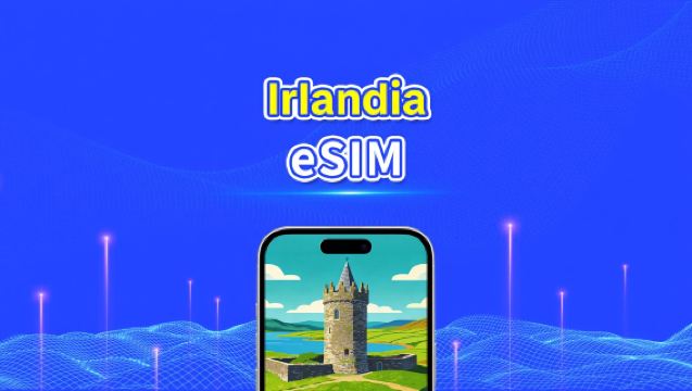 Irlandia eSIM | 4G/5G | Szybki internet | Rozliczenie 24-godzinne | Wybór dni 1-30 | Kod QR