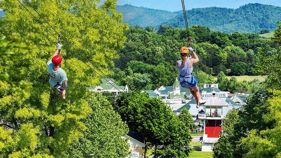 Small-Group 7-Line Zipline Activity at Sevierville Nature Park