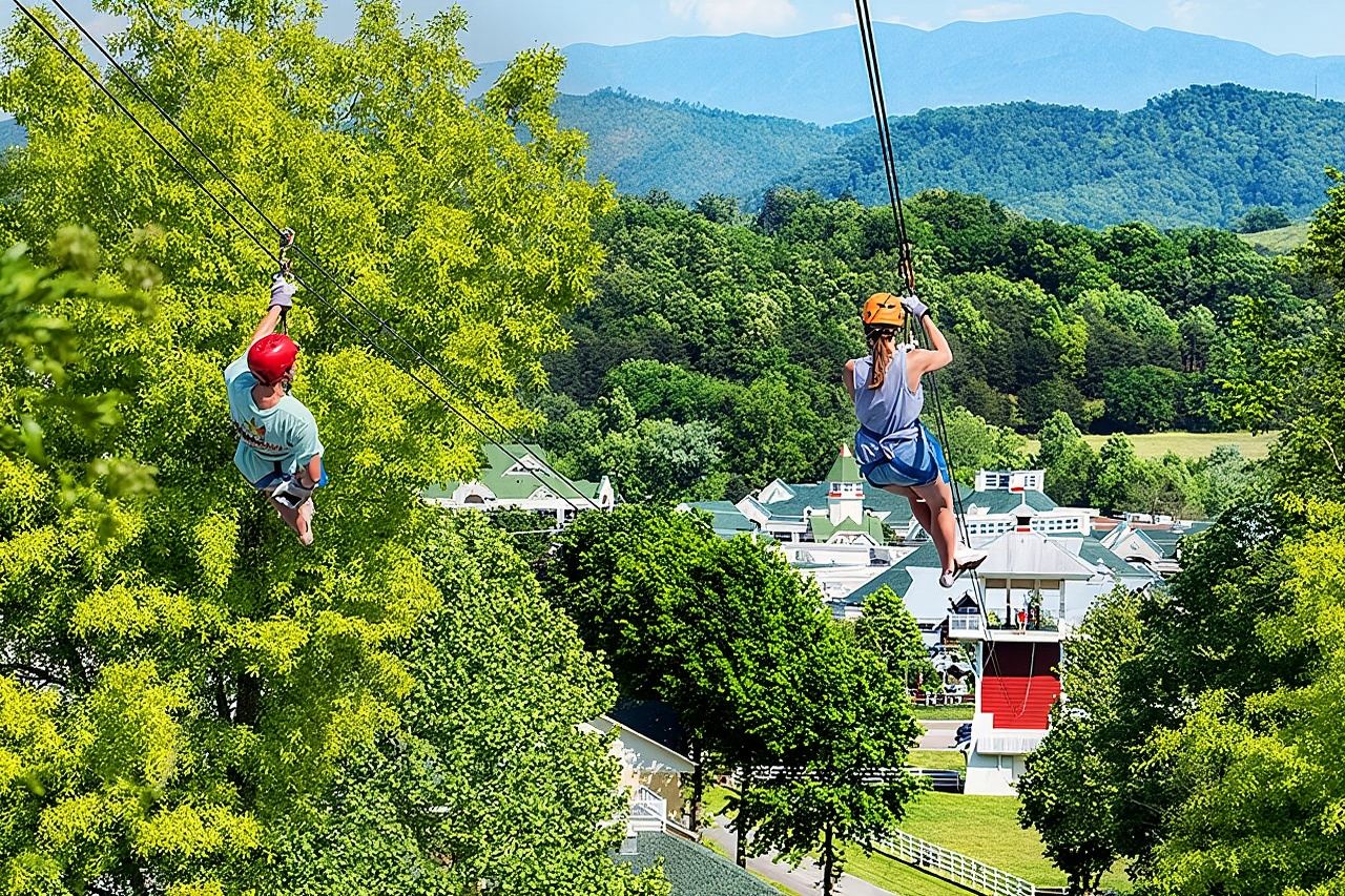 Small-Group 7-Line Zipline Activity at Sevierville Nature Park