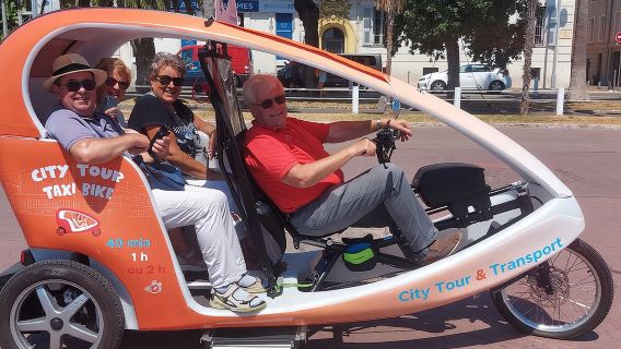 Nice: Visit of Nice by electrically assisted bike taxi 1 hour.