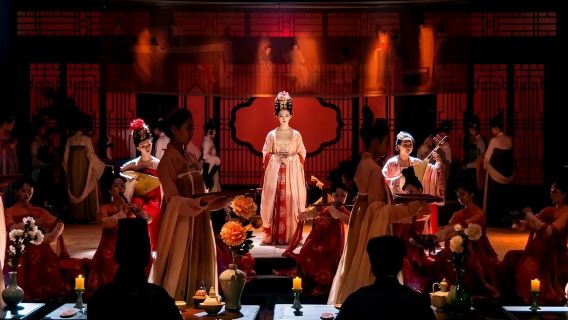 Qingdao Lanqi Banquet Immersive Imperial Feast Experience (Culinary and Cultural Fusion + Visual Feast + Chinese-style Performance + Optional Costume and Makeup Experience)