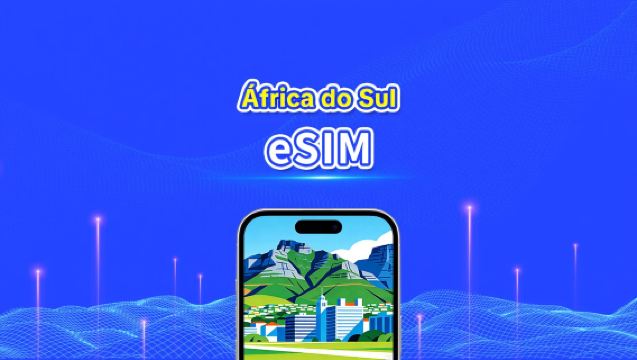 eSIM para África do Sul | 4G | Dados de alta velocidade | Pacote diário/de dados | Cobrança de 24 horas | 1-30 dias | Código QR