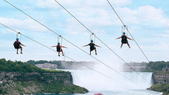 Zipline To The Falls in Niagara Falls, Canada