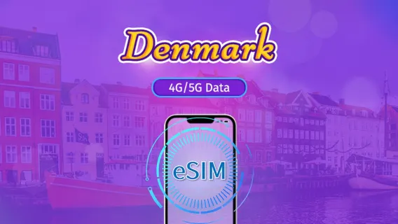 Danimarca | eSIM 5G/4G | Pacchetto totale | Fatturazione ogni 24 ore | 7–30 giorni | Codice QR