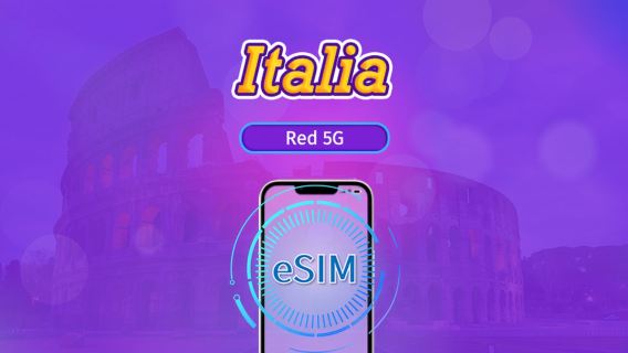 Italia | eSIM 5G/4G | Plan Completo | Facturación cada 24 horas | 7-30 días | Código QR