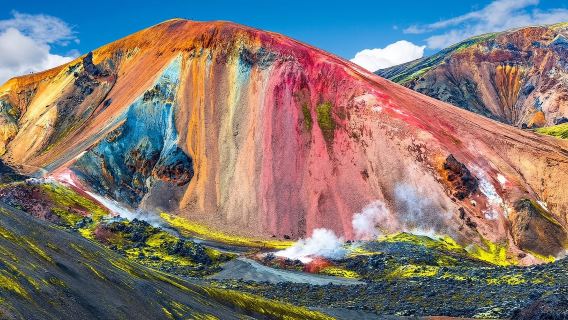 Passeio de um dia para caminhada em Landmannalaugar na Islândia: montanhas coloridas | belas paisagens das Terras Altas | cachoeiras e fontes termais
