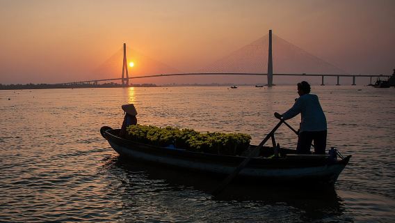 Cai Rang floating market, see sunrise, CaCao orchard, small canal