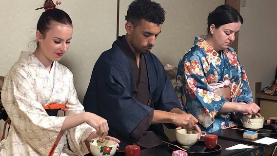 An Amazing set of Cultural experience: Kimono, Tea Ceremony and Calligraphy