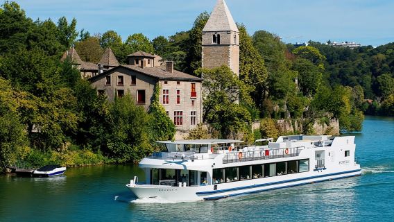 Hermès II restaurant boat lunch cruise in Lyon