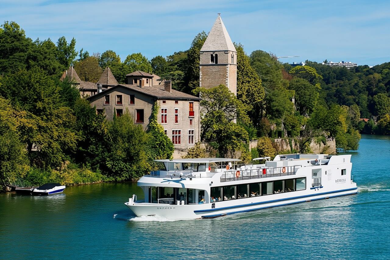 Hermès II restaurant boat lunch cruise in Lyon