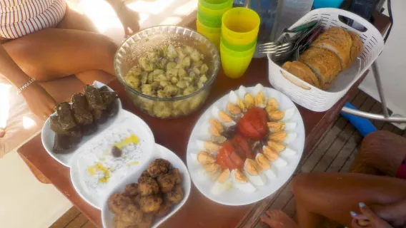 From Adamas: Milos and Poliegos Catamaran Cruise with Lunch