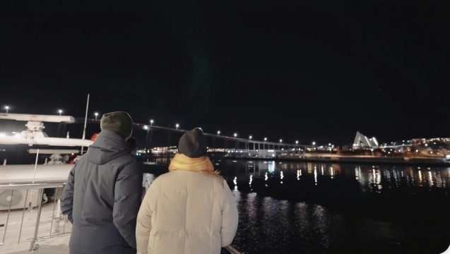 Norway Tromso Departure Classic Northern Lights Cruise Night Tour to Admire the Fjords