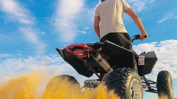 Dubai Desert Safari, ATV Bike, SandBoarding, Camel Ride & BBQ