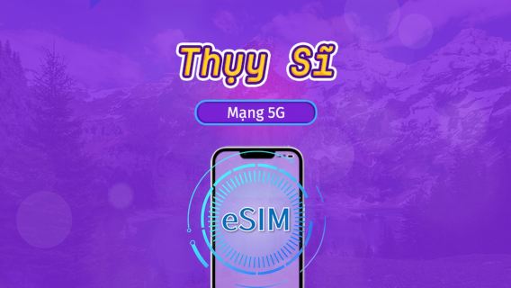 Thụy Sĩ | eSIM 5G/4G | Gói trọn gói | Tính phí mỗi 24 giờ | 7–30 ngày | Mã QR