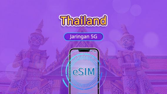 Thailand | eSIM 5G | Paket Harian/Paket Data| Penagihan 24 Jam | 1-30 hari | Kode QR