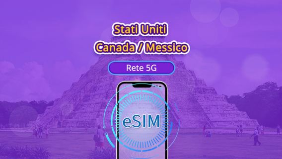 Stati Uniti d'America/Canada/Messico | eSIM 5G | Supporta Google Maps/TikTok | Pacchetto giornaliero/dati | Addebito per giorni di calendario | 1-90 giorni | Codice QR