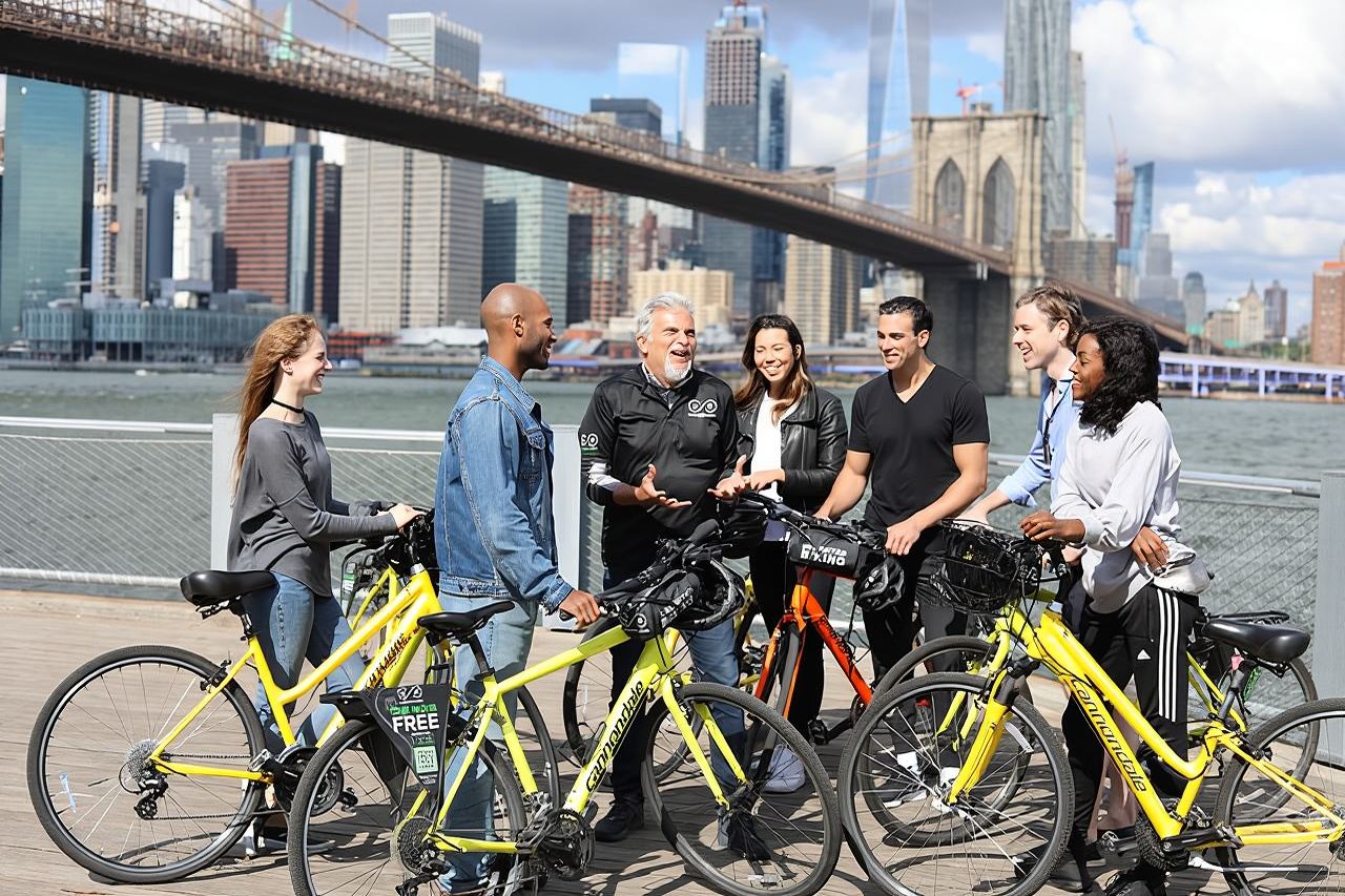 Guided Bike Tour of Lower Manhattan and Brooklyn Bridge 