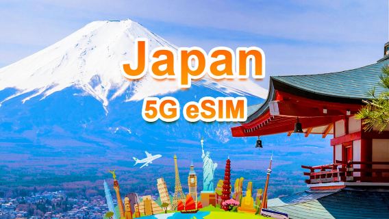 Giappone 5G eSIM | Pacchetto giornaliero/Pacchetto totale | 1-30 giorni | QR code