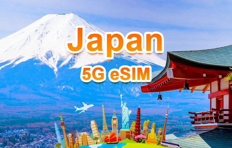 日本 5G eSIM | 日用包/總量包 | 1-30天 | QR code