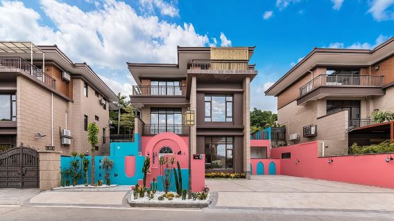 清遠熹樂谷水上樂園7房13床真溫泉泳池別墅+KTV烤肉+麻將