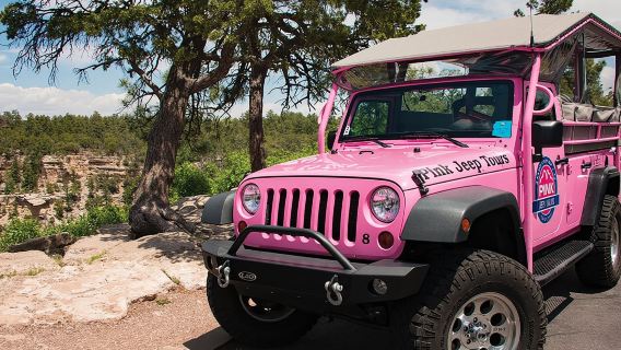 Jeep-Tour mit Blick auf den Grand Canyon mit Wüstenblick
