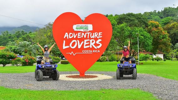 Tirolesa con vista al mar + Paquete de 2 horas en cuatrimoto en Playa Jacó y Los Sueños