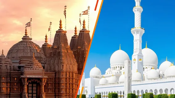 Tour di un giorno intero della città di Abu Dhabi con tempio indù BAPS + tour della Grande Moschea