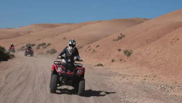 Half-day quad bike in the palmgrove & rock desert