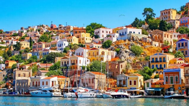 Fast Boat To Symi with a swimming stop at St George's Bay! (Only 1hr journey)