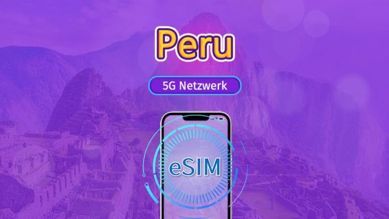 Peru | 5G/4G eSIM | Gesamtpaket | 24-Stunden Abrechnung | 30 Tage | QR-Code