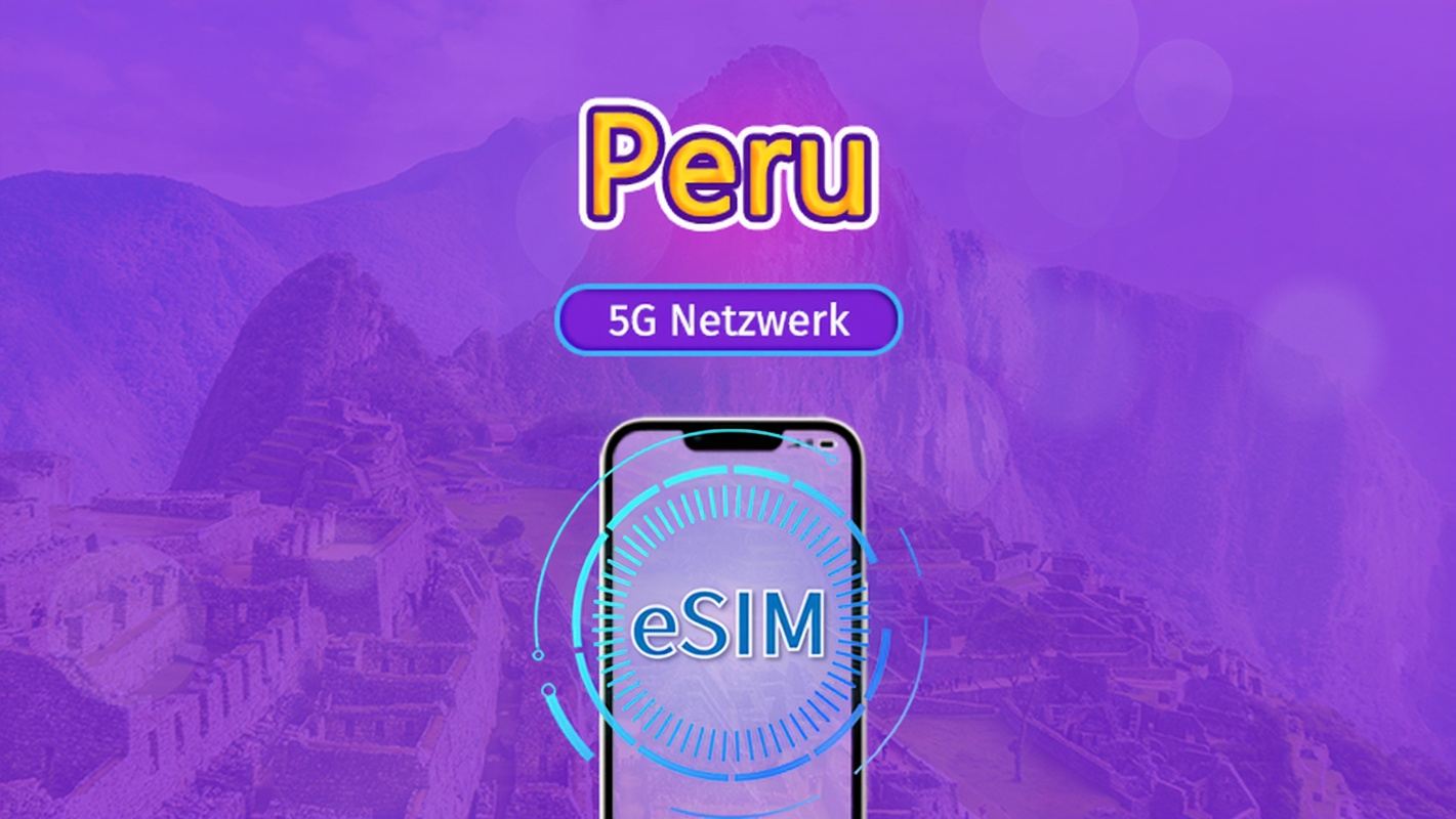 Peru | 5G/4G eSIM | Gesamtpaket | 24-Stunden Abrechnung | 30 Tage | QR-Code