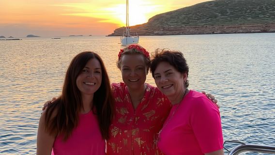 Ibiza: Tour en velero al atardecer con vino
