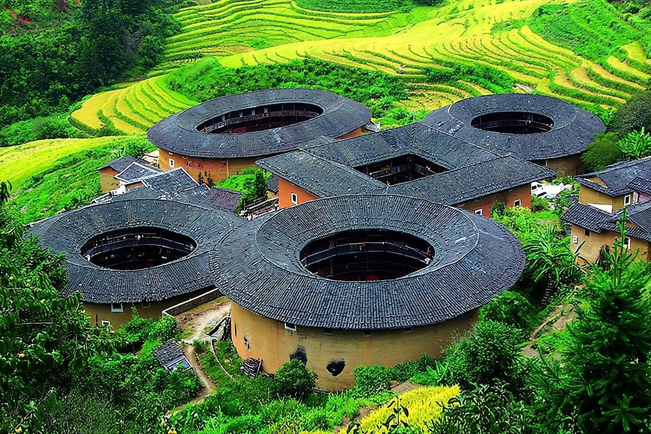 Tour privato di un giorno al cluster di Tulou di Tianluokeng e al villaggio di Taxia da Xiamen