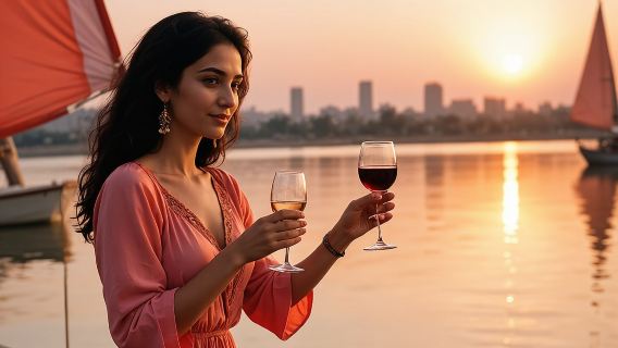 Kairo/Gizeh: Sonnenuntergangs-Dinner-Kreuzfahrt auf dem Nil mit Show