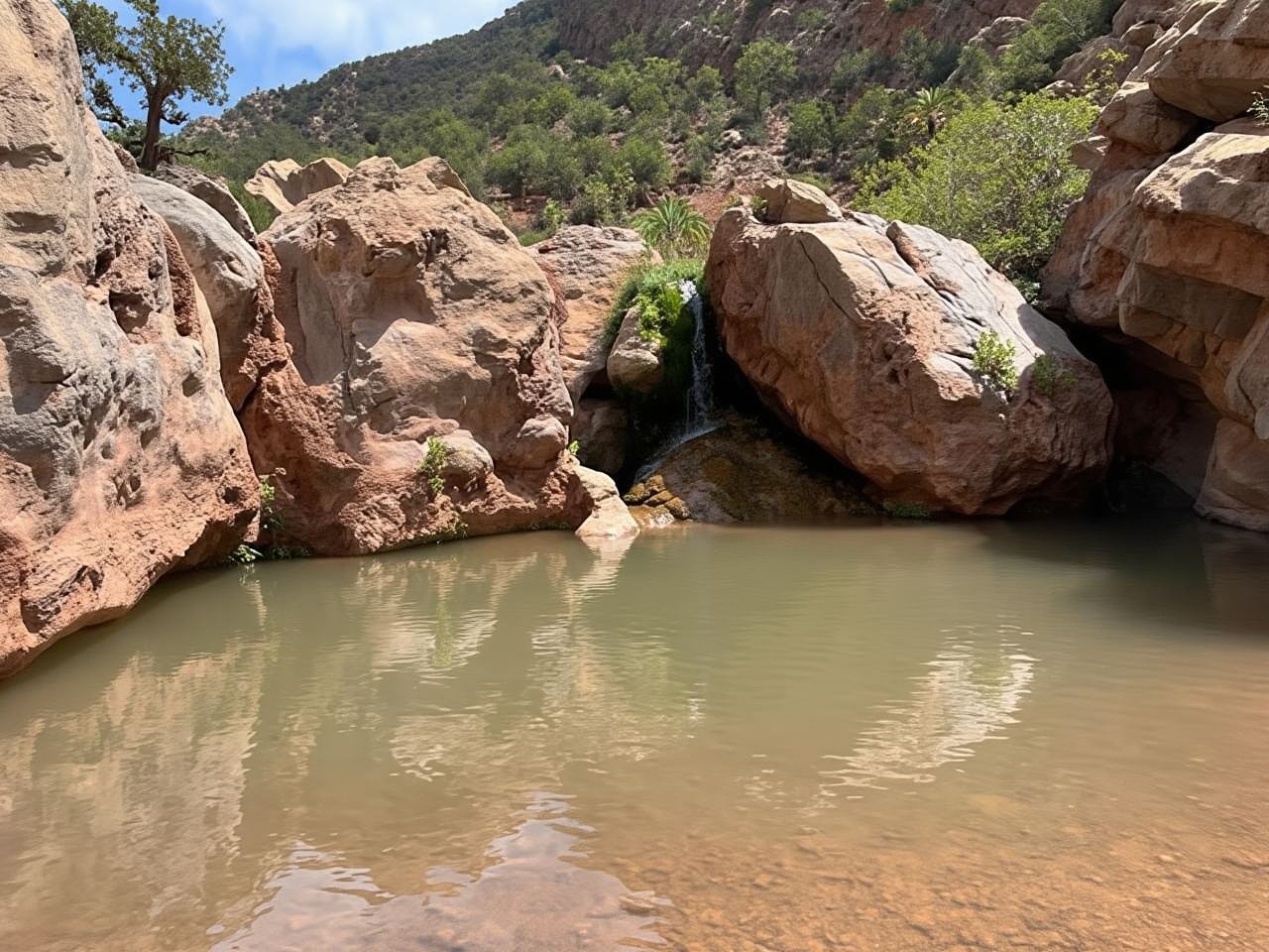 Visita guidata di mezza giornata all'oasi berbera con breve trekking