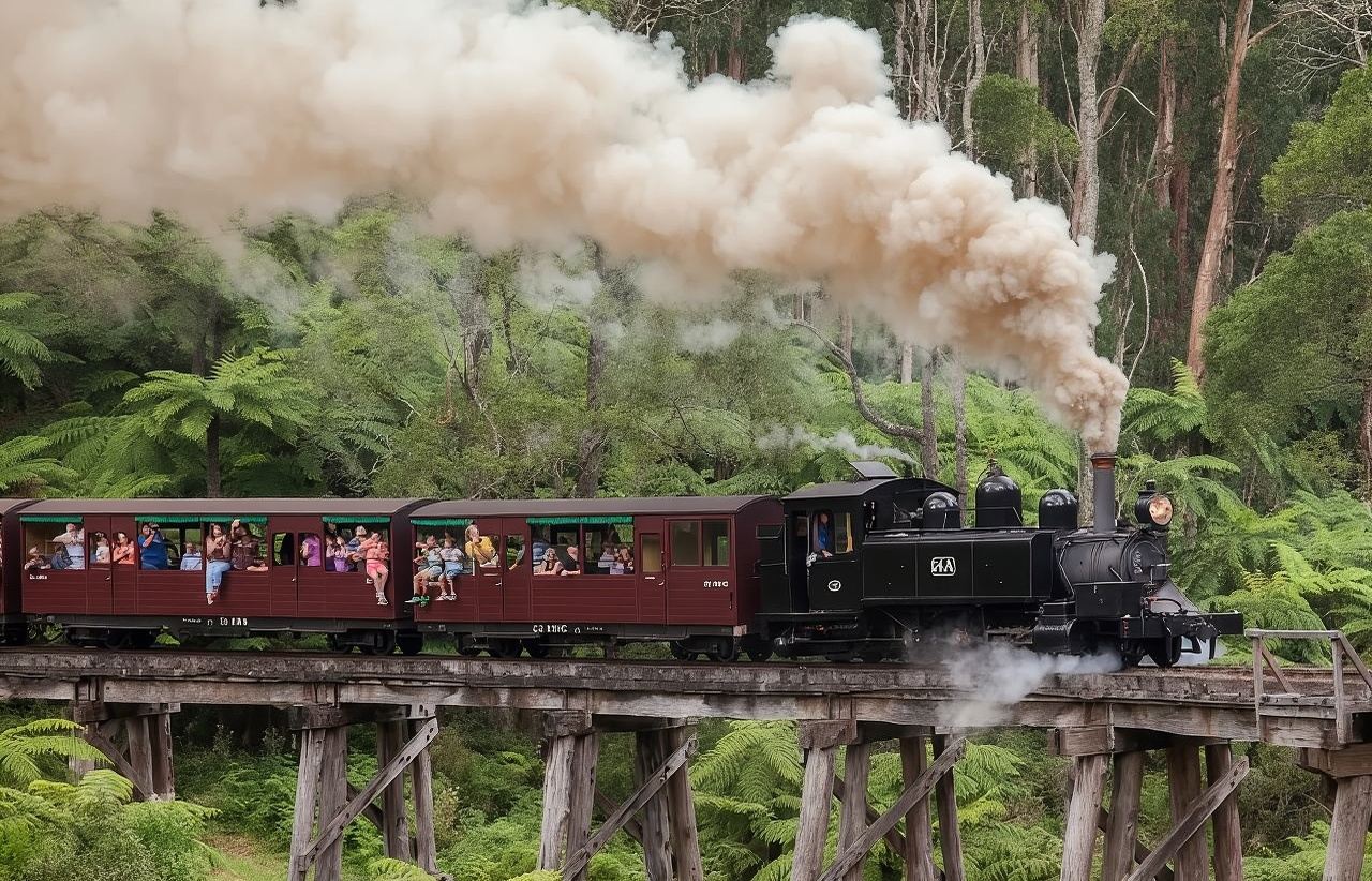 Tour giornaliero in treno a vapore Puffing Billy a Melbourne con guida in cinese/inglese - Consulta la disponibilità prima di prenotare