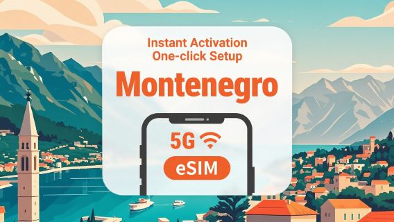 Montenegro 5G eSIM | Pełny dostęp do AI i TikTok | 1–30 dni | Kod QR